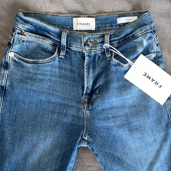 FRAME High Flare Jeans size 26, Sunfaded rips, SOLD OUT! NWT! $238 - Picture 5 of 11